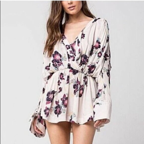 Free People Tuscan Dreams Floral Flowy Tunic S - Picture 3 of 16